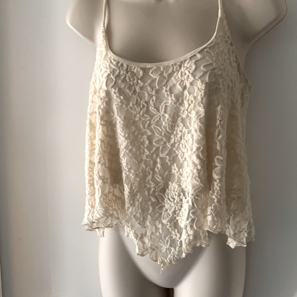 Super cute lace crop top tank